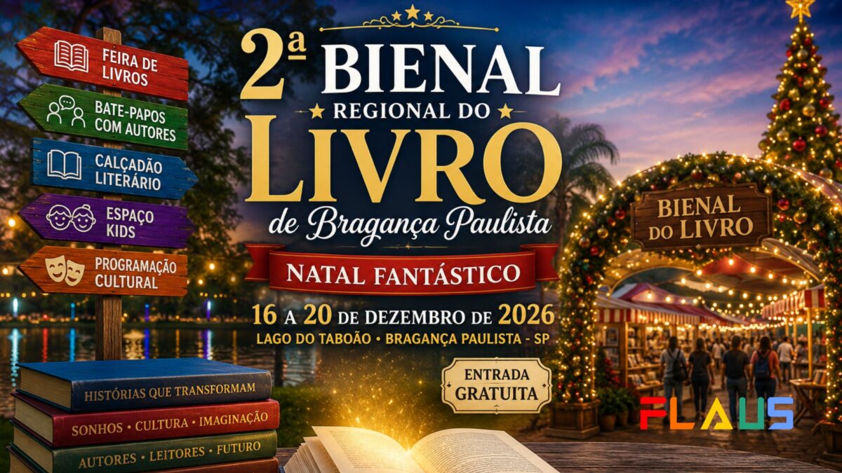 Imagem destacada: 2ª Bienal Regional do Livro de Bragança Paulista acontece em dezembro de 2026